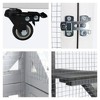 Wooden Patio Outdoor Cat Enclosure on Wheels,Outdoor Indoor Pet Climbing Cage with 2 Jumping Platforms & Weatherproof Asphalt Roof, Sliding Doors - 2 of 4