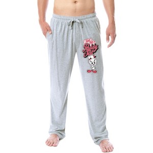 Looney Tunes Mens' Tweety Bird Puddy Tat Character Sleep Pajama Pants Grey - 1 of 3