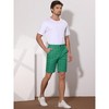Lars Amadeus Men's Summer Slim Fit Flat Front Plaid Dress Shorts - 4 of 4