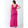 Slickblue Plus Size V-neck Sleeveless Maxi Dress, Slim Fit, Casual or Chic Style, Colors and Size Options - 4 of 4