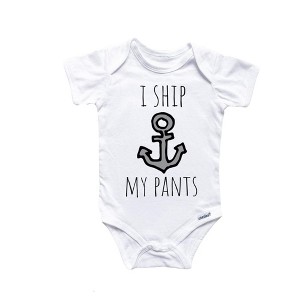 Boat Anchor Nautical Onesie® Baby Boy Girl Clothes Infant Bodysuit Funny Cute Newborn GS1 - 1 of 3