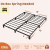 Heavy Duty Metal Platform Bed Frame with Iron Slat Support & Legs, No Box Spring, No Screws Needed, Supports Up to 800 Lbs - 2 of 4