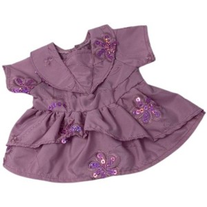 Doll Clothes Superstore Sequined Mauve Dress Fits 14 Inch Baby Alive And Little Baby Dolls - 1 of 4