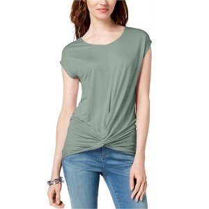 I.N.C International Concepts Womens Twist Front Pullover Blouse, Green, X-Large - 1 of 1