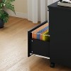 3-Drawer File Cabinet with Lock, Mobile Wood Filing Cabinet on Wheels for Letter/A4/Legal Files, Home Office Storage - 3 of 4