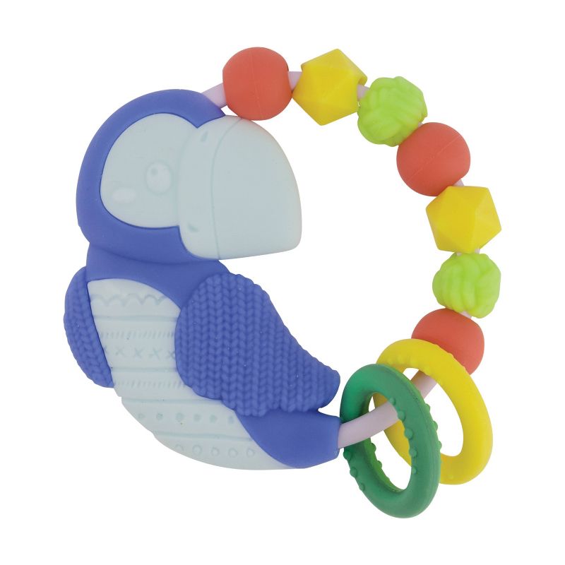 Infantino Go Gaga! Busy Bead Ring Silicone Teether, 1 of 6