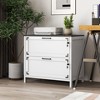 Rbied Wood File Cabinet Storage Cabinet with Lock and 2 Drawers for Home Office Bedroom - 4 of 4