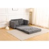 55in3 Fold Sofa,Convertible Futon Couch sleeper sofabed,Velvet linen fabric ,Perfect for Small Spaces, Living Room, or Office,Dark Gray - 4 of 4