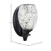 Toltec Lighting Zilo 1 - Light Sconce in  Matte Black with 5" Black Fusion Shade - 2 of 2