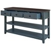 YOOCOZZ Pine Solid Wood Classic Design console table with Two Open Shelves - 4 of 4