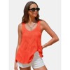 EXLURA Womens Summer Sleeveless Scoop Neck Knit Sweater Vest Crochet Hollow Out Tank Tops - 2 of 4