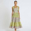 Knit & Lounge Women’s Floral Tiered Maxi Dress Tie Straps Square Neck Tassel Detail Lightweight Boho Dress - 3 of 4