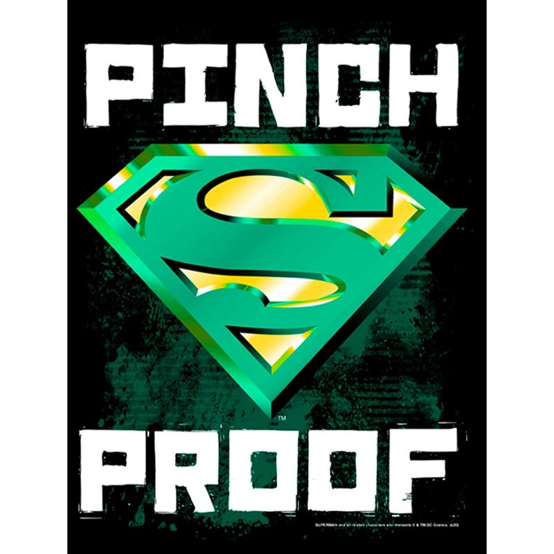 Boy's Superman St. Patrick's Day Pinch Proof Logo T-Shirt, 2 of 6