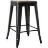 The Lakeside Collection Metal and Wood Counter Stool - Counter Black - 4 of 4
