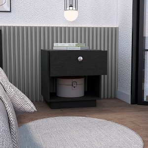 NicBex Wood Nightstand,Bedside Tables with 1 Drawer and Open Cubby for Bedroom,Living Room - 1 of 4