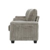 133" Corduroy 4-seater Sofa Couch with Storage, USB Ports & Cup Holders -- Frevyn - 4 of 4