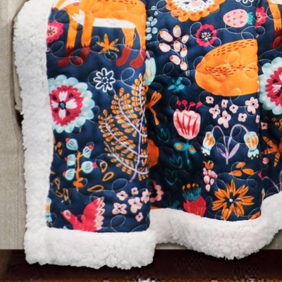 Pixie Fox Reversible Sherpa Kids Throw Blanket