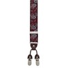 CTM Men's 1.375 Inch Wide Paisley Print Double Clip-End Suspenders - 3 of 4