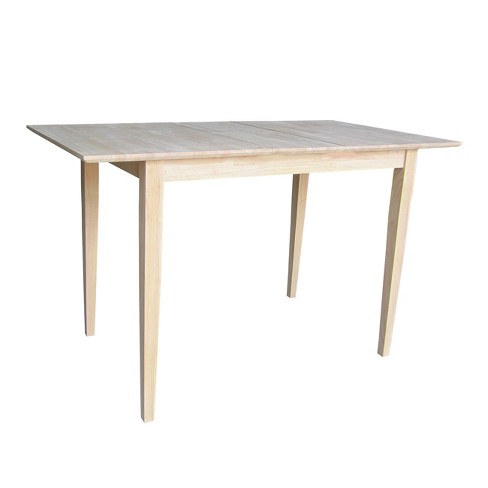 table dining butterfly height counter unfinished concepts international extension shaker wide inch leaf turned legs target tables parawood shipping kitchen