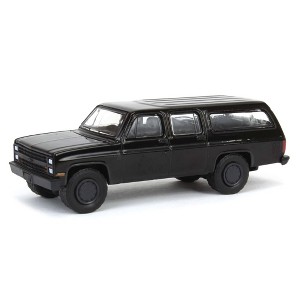1/64 1985 Chevrolet Suburban C10 Custom Deluxe, Black Bandit Series 29 28150-D - 1 of 4