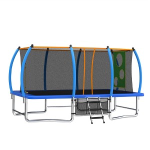 APRILSOUL 10X16FT Outdoor Square Trampolines for Kids Adults Long Rectangular Tumbling Trampoline - 1 of 4
