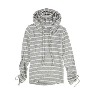 bar III Womens Tie-Sleeve Hoodie Sweatshirt - 1 of 2