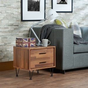 Okak Retro Tall Dresser for Bedroom with 5 Stylish Drawers,Wide Storage Chest of Drawers Nightstand for Closet Bedside Living Room Hallway - 1 of 4