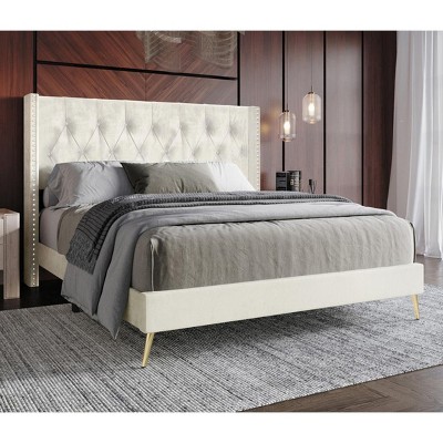 Home Design Homer Tufted Upholstered Platform Bed