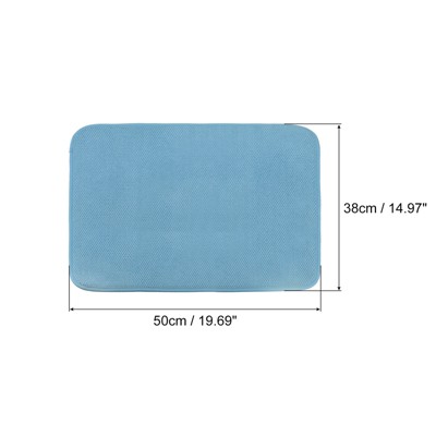 Microfiber Absorbent Reversible Dish Drying Mat Set - Blue, Pink, Grey
