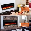 Wall-Mounted Electric Fireplace: Tempered Glass, 12 Flame Colors, Remote, 1500W Heater (5000BTU), 5 Brightness, Timer, Log & Crystal Effects - 4 of 4