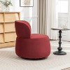 SEYNAR Contempoary Velvet 360 Degree Swivel Round Accent Chair with Metal Base - 2 of 4