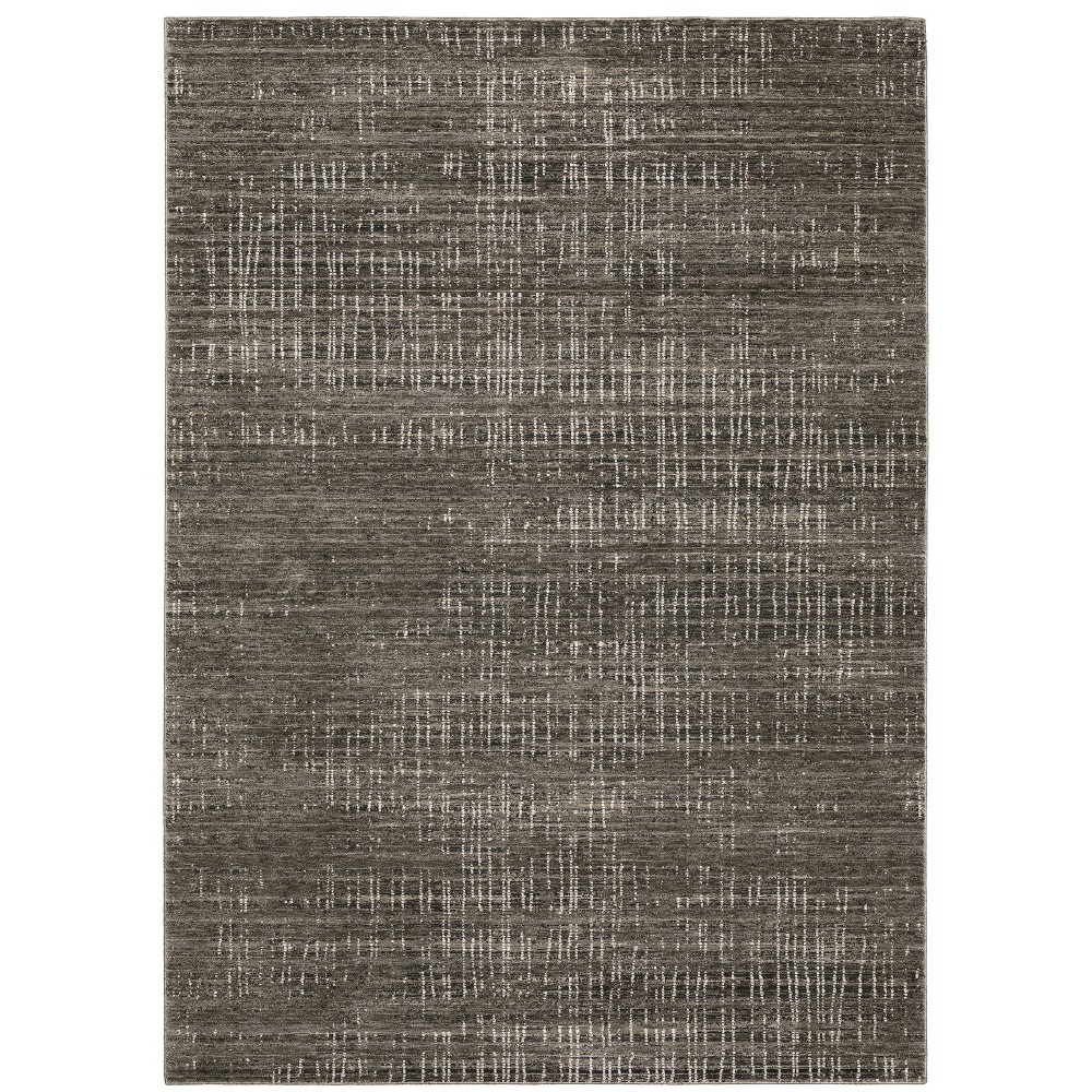 Photos - Area Rug 6'7"x9'6" Nirvan Industrial Geometric Indoor  Charcoal/Gray - Capt