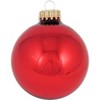 Christmas By Krebs - 50mm / 2" Designer Glass Baubles [12 Pieces] - Christmas Red - 2 of 4