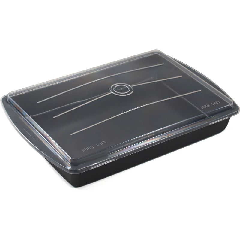 Chicago Metallic Gourmetware Make N Take Baking Pan with Lid, 13.2 x 9 Inch, 1 of 2