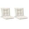 vidaXL Lowback Chair Cushions 2 pcs Melange Cream 39.4"x19.7"x2.8" Fabric - 3 of 4