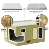 ZOMISIA Cat Beds for Indoor Cats - Large Cat House for Pet with Fluffy Ball Hanging and Scratch Pad, Foldable Cat Hideaway - 3 of 4