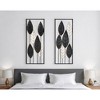 HomeRoots Set of Two Black and Gold Metal Hanging Dimensional Sculpture - 2 of 4