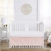 Sweet Jojo Designs Girl Baby Crib Bed Skirt Boho Fringe Pink and White - 2 of 3