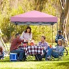 Tangkula 6.6x6.6 FT Folding Pop-up Canopy w/ 6.2-8 Height Adjustment Outdoor Pink - image 3 of 4