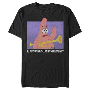 Men's SpongeBob SquarePants Patrick Mayonnaise Instrument Quote T-Shirt - 1 of 4