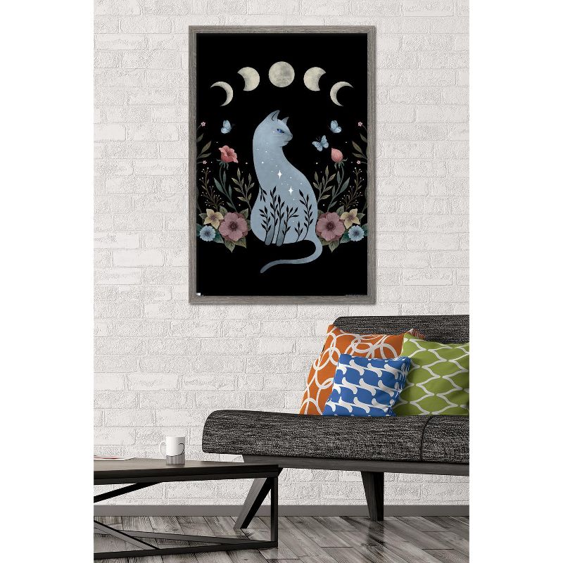 Trends International Episodic Drawing - Cat On The Hill Framed Wall Poster Prints, 2 of 7