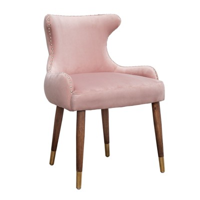 NicBex Velvet Accent Chair,Upholstered Living Room Chairs with Mid-Height Curved Tufted Backrest,Modern Armchair,Accent Chairs for Living Room