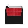 LUX A4 Foil Lined Invitation Envelopes (4 1/4 x 6 1/4) 50/Box Black w/Red LUX Lining - 2 of 2