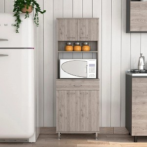 Bay Area Pantry; Two Door Cabinets; One Drawer; Four Adjustable Metal Legs - 1 of 1