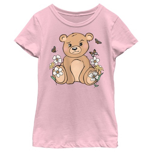 Girl's Lost Gods Adorable Teddy T-shirt - Light Pink - Large : Target