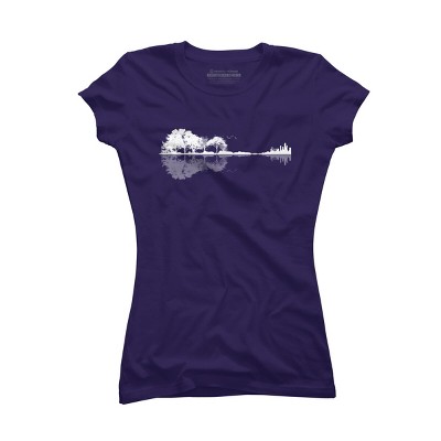 Junior's Design By Humans Nature Guitar By Maryedenoa T-Shirt