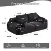 Modular Deep 2 Seater Loveseat Sofa with Memory Foam and Corduroy Upholstery for Living Room -3irtyhousy - 4 of 4