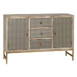 Contemporary Metal Cabinet Brown - Olivia & May