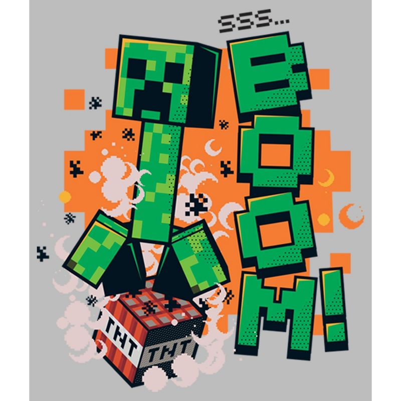 Girl's Minecraft Creeper Boom T-Shirt, 2 of 6