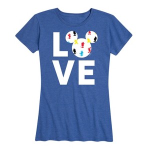 Women's - Disney - Mickey Love Fill Short Sleeve Graphic T-Shirt - 1 of 4